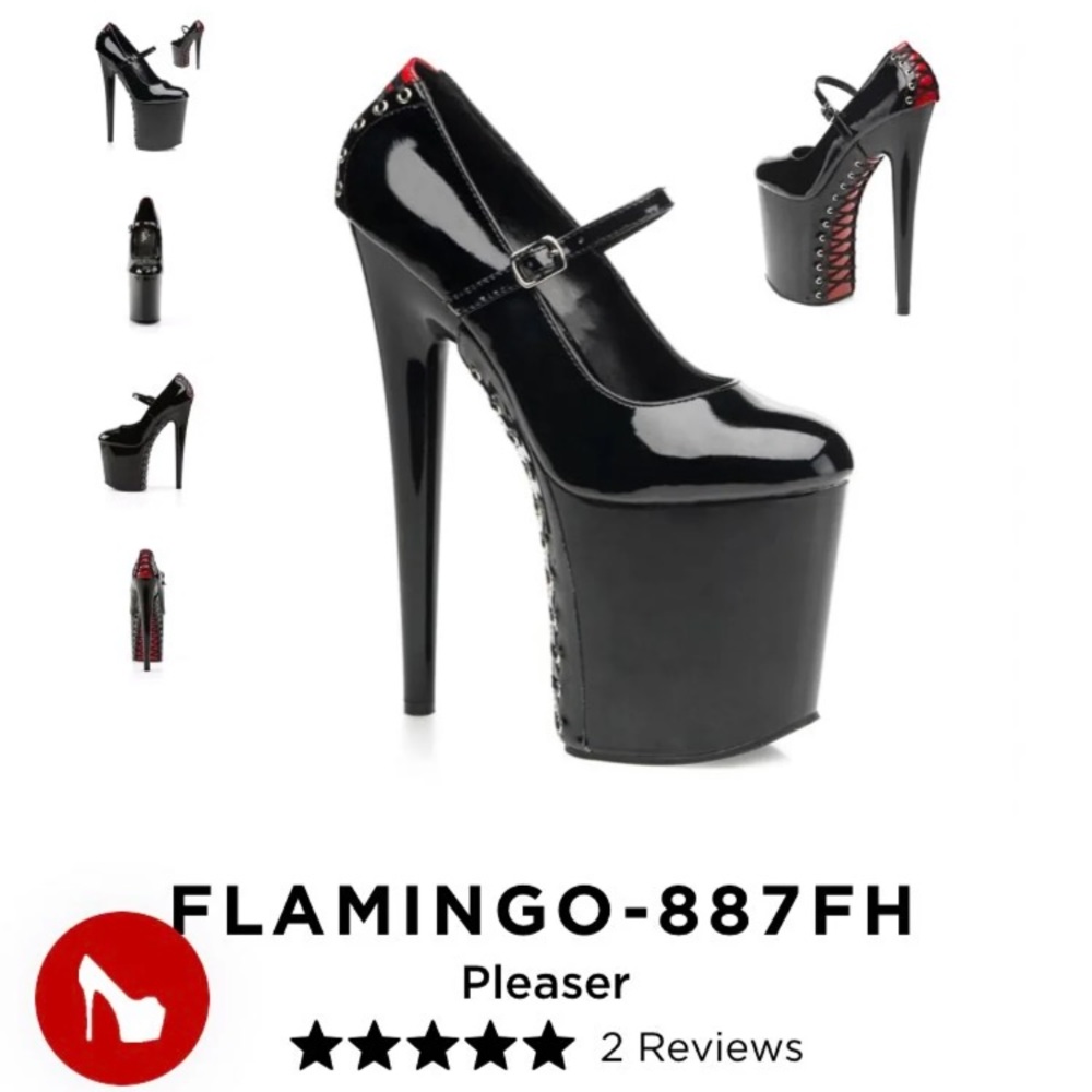 SOLD: Pleaser 8” corset Mary Janes, 7